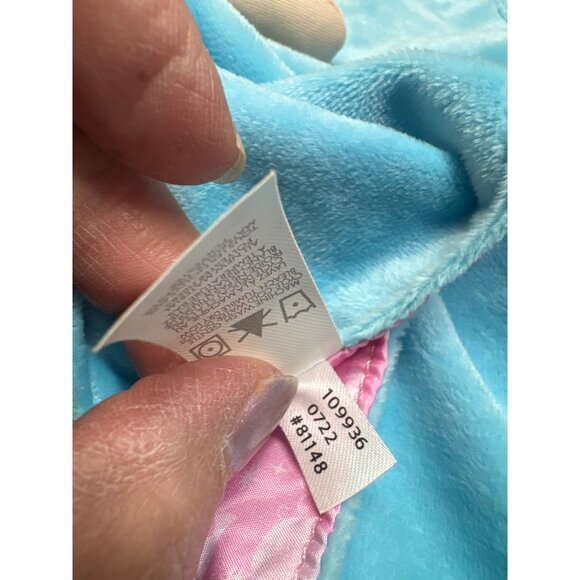 Disney Baby Cinderella Plush Security Blanket Lovey Blue & Pink 14" Soft Cuddly - Picture 8 of 9